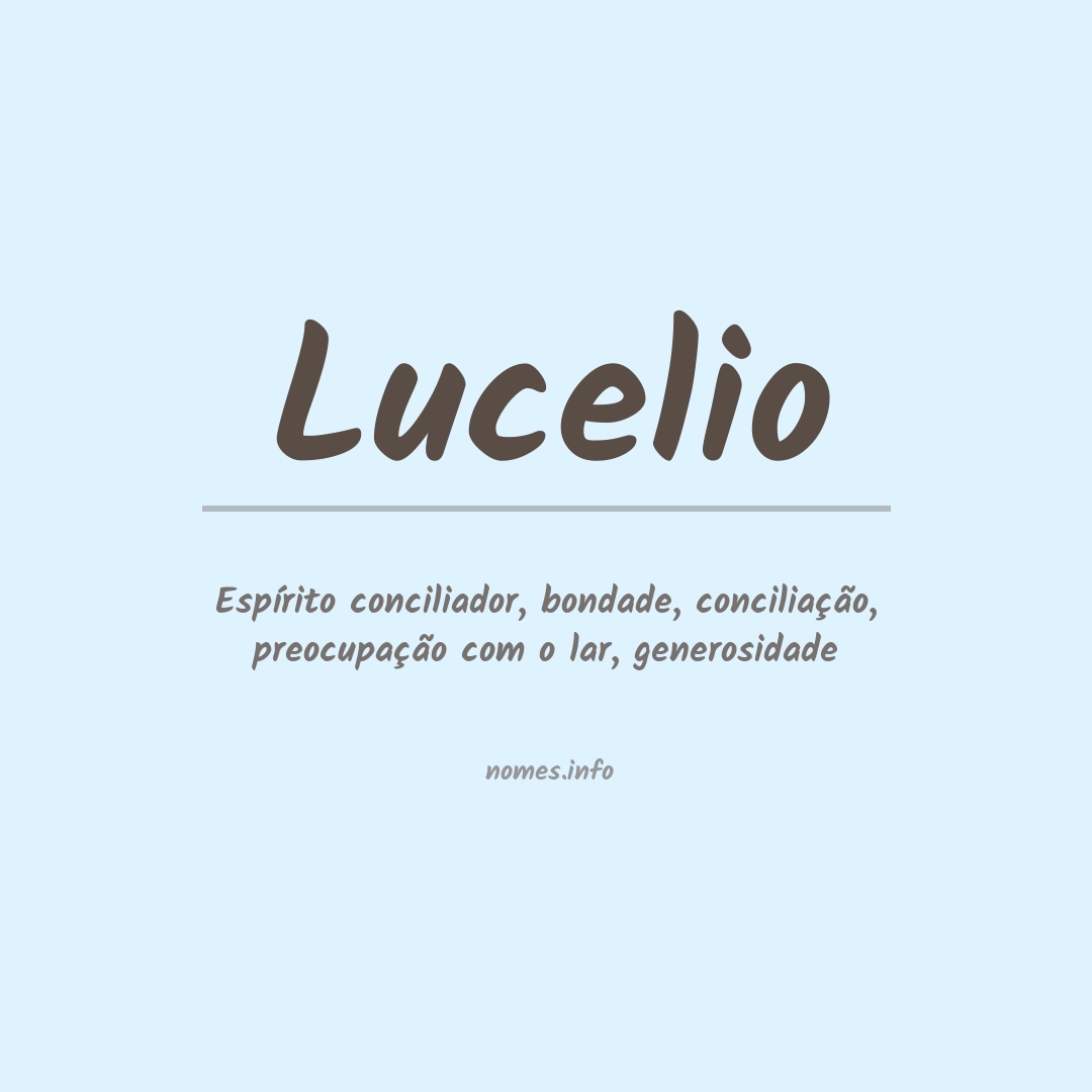 Significado do nome Lucelio