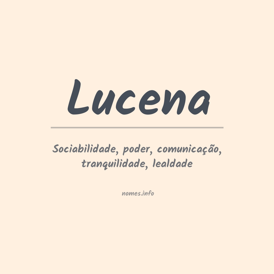 Significado do nome Lucena