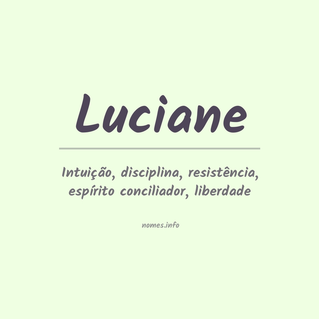 Significado do nome Luciane