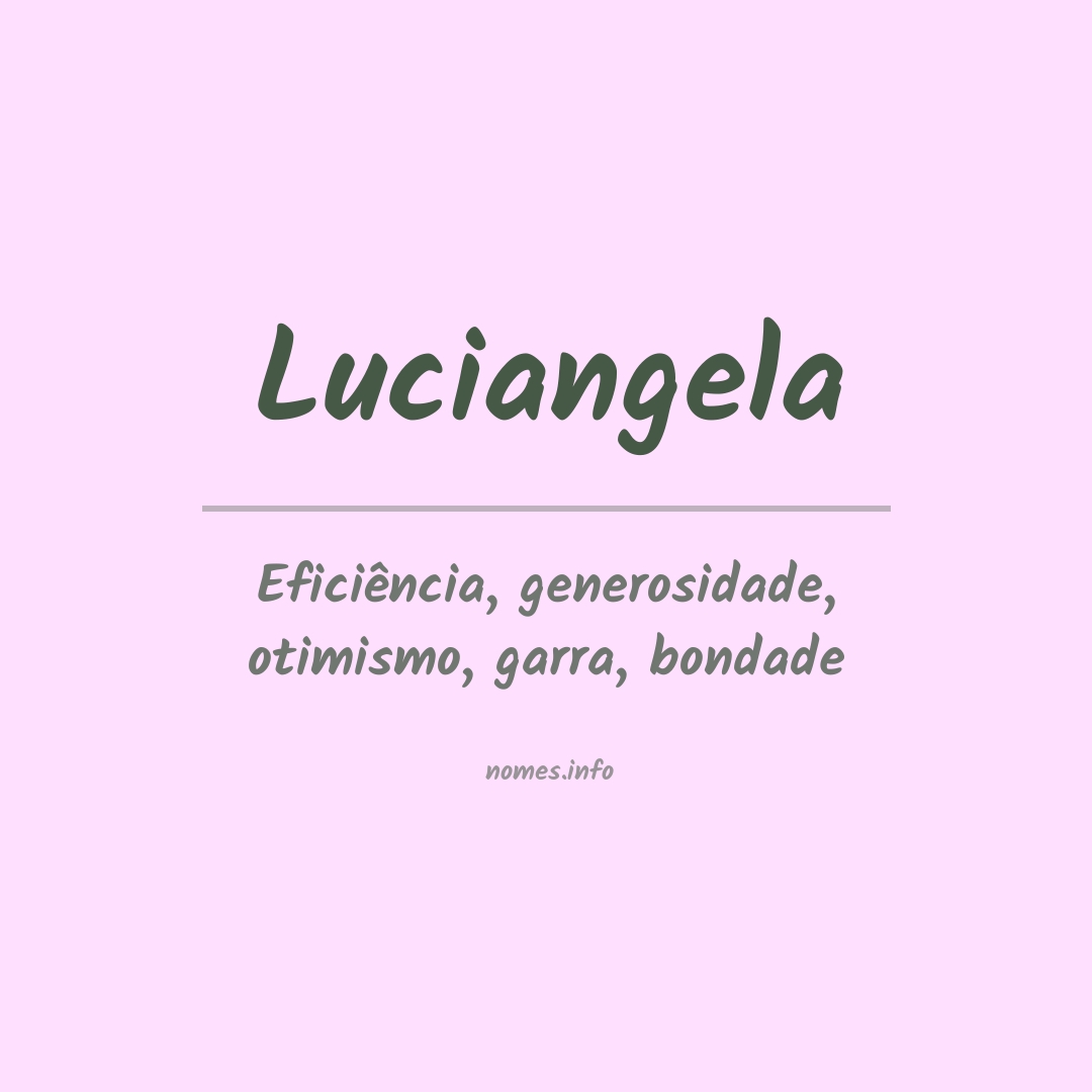 Significado do nome Luciangela