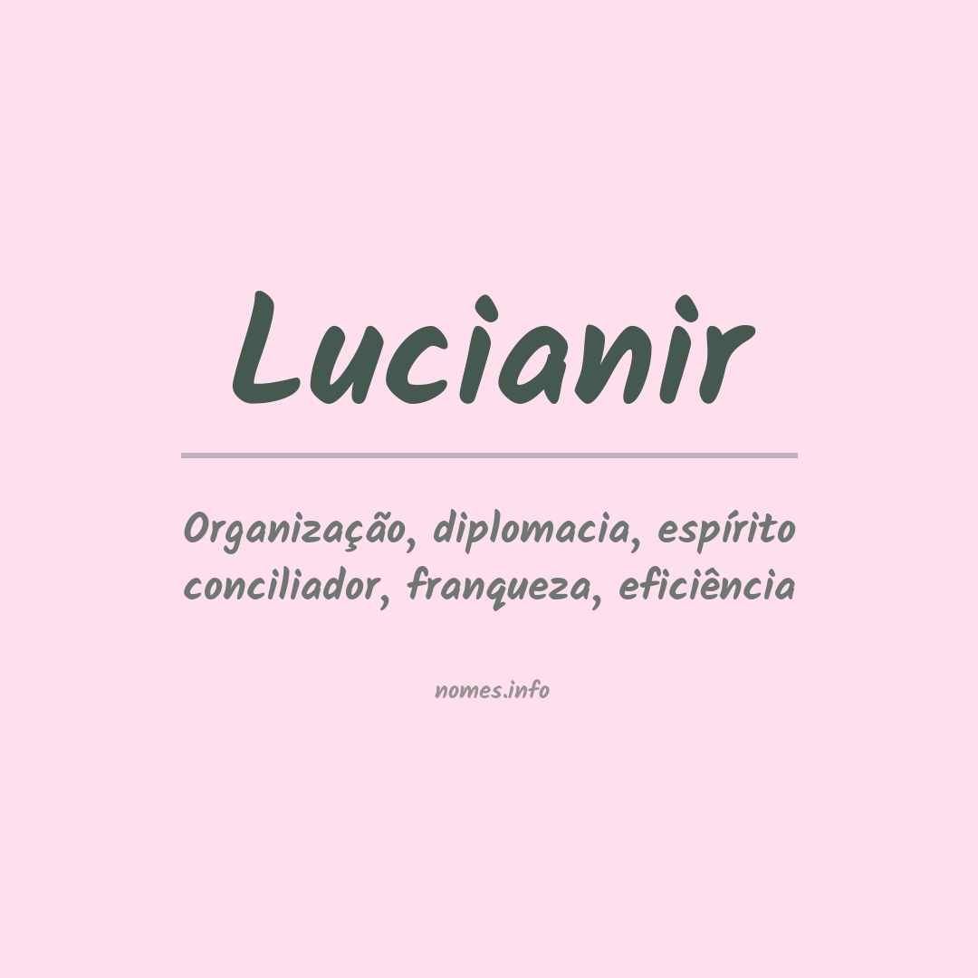 Significado do nome Lucianir