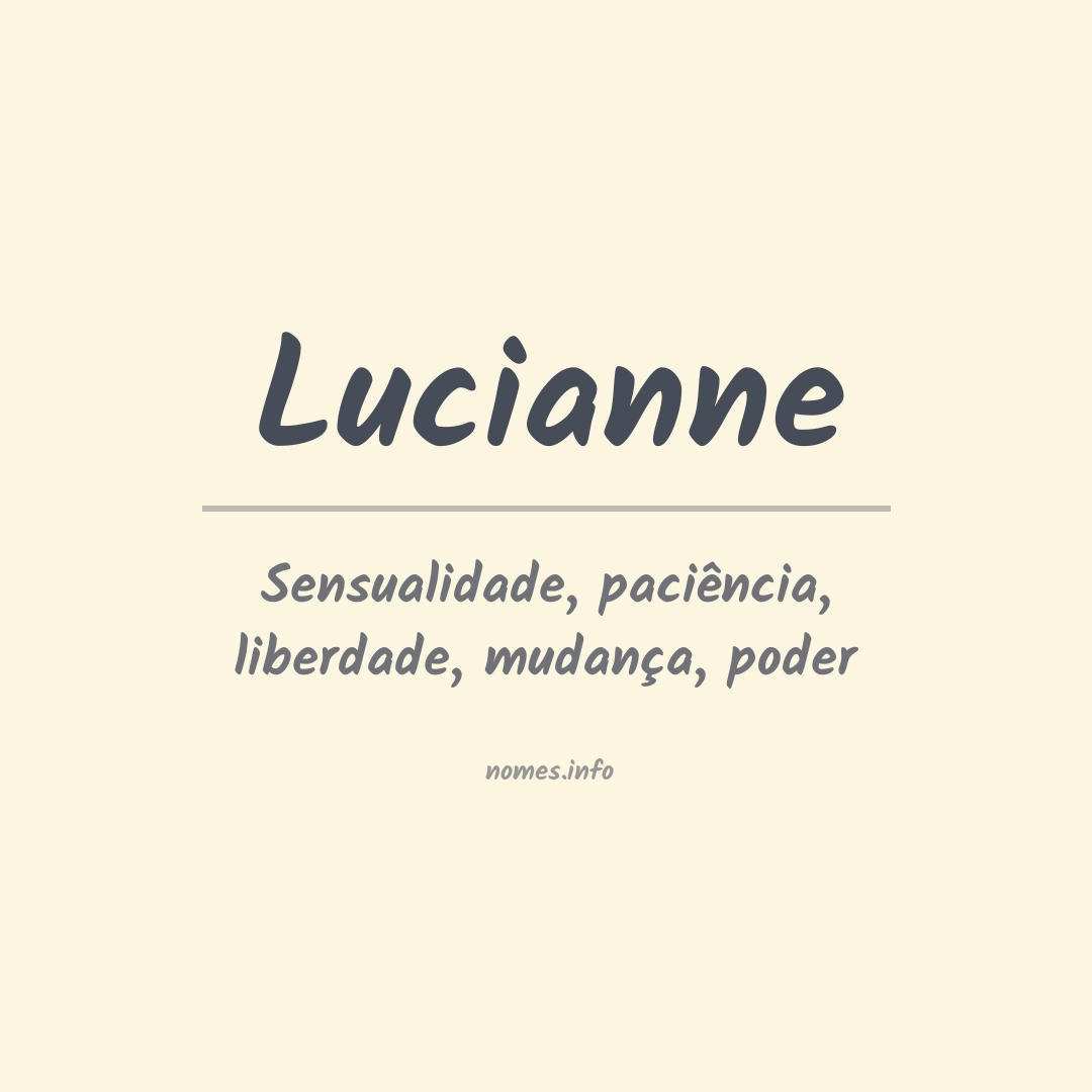 Significado do nome Lucianne