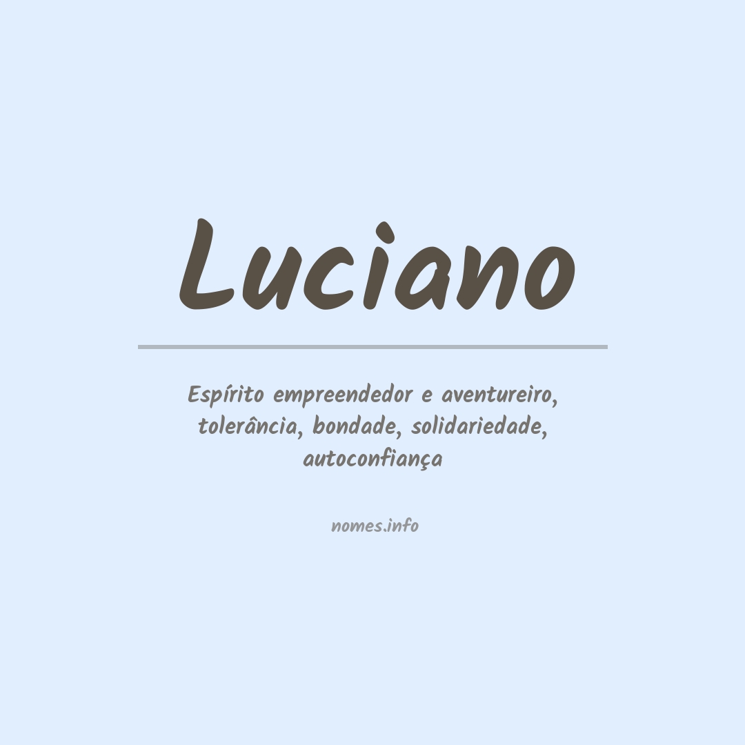 Significado do nome Luciano