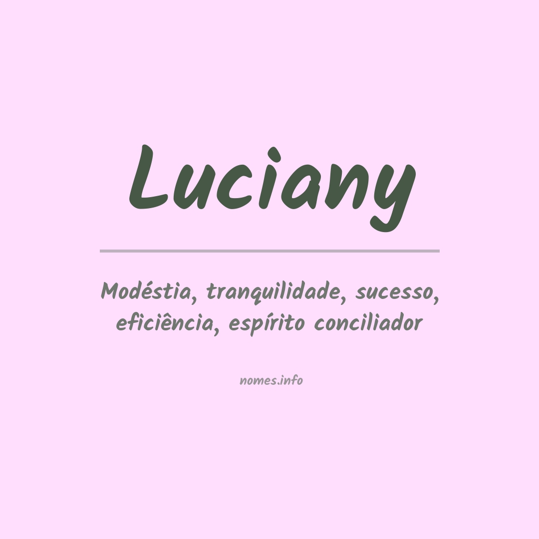 Significado do nome Luciany