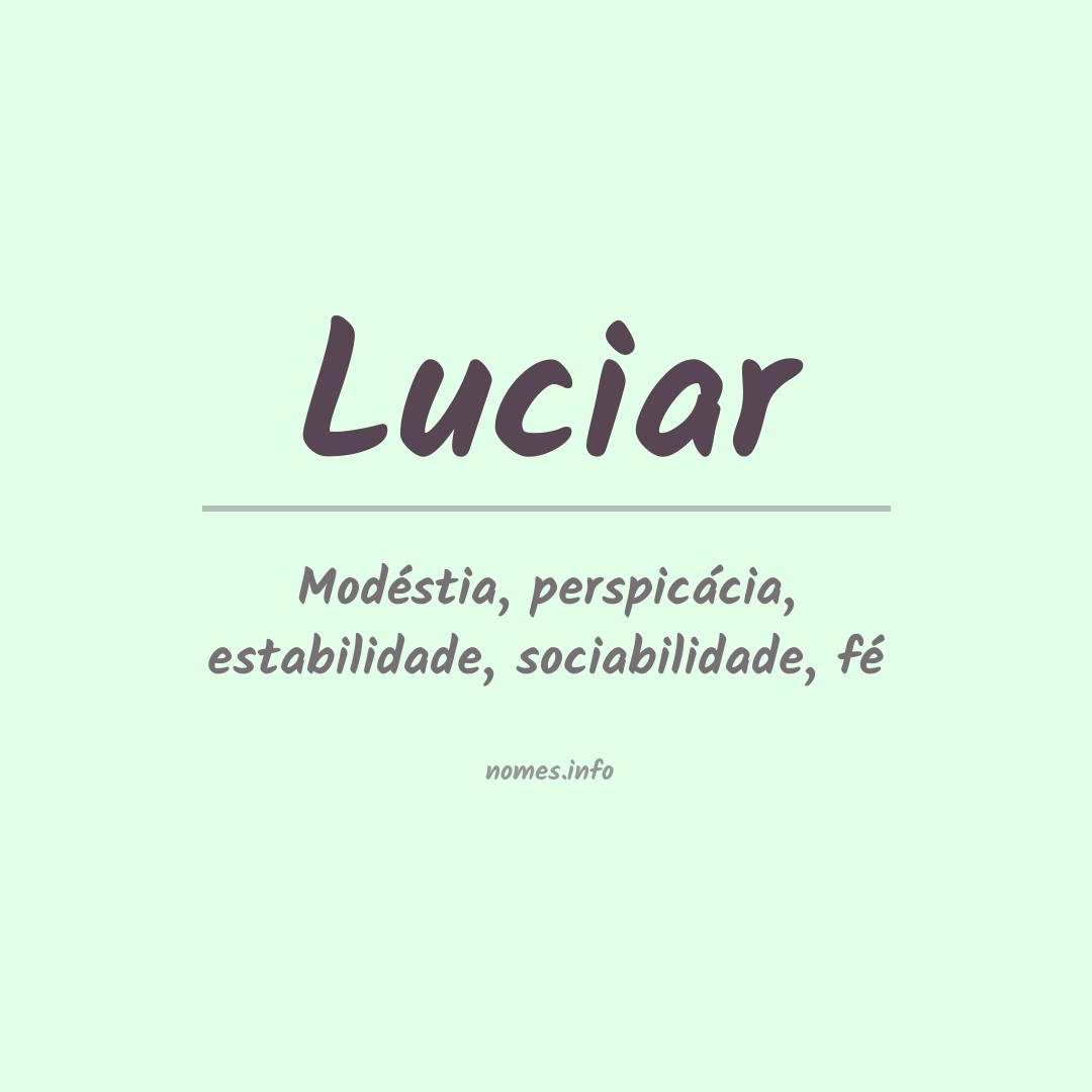 Significado do nome Luciar