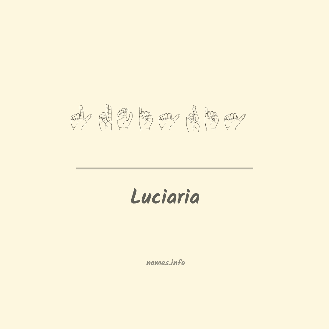 Luciaria em Libras