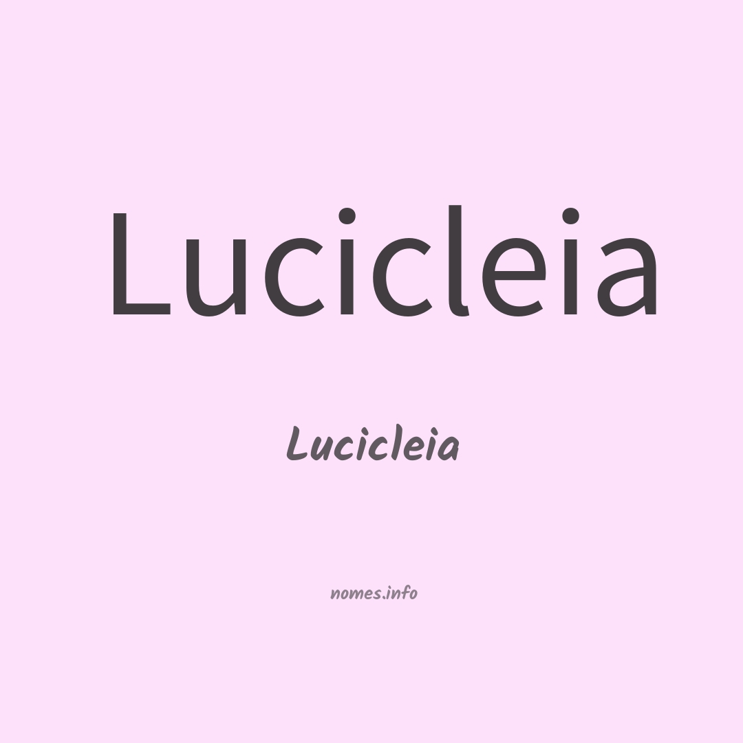 Lucicleia em chinês