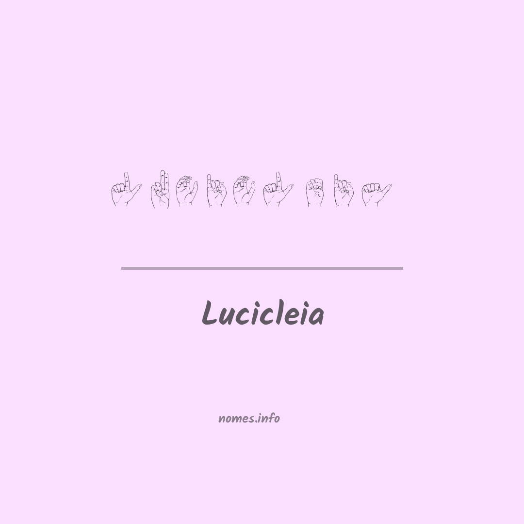 Lucicleia em Libras