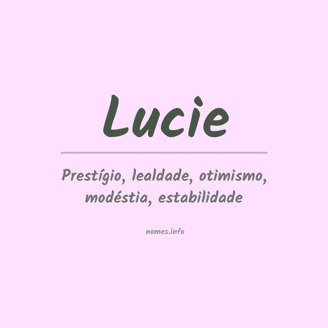 Significado do nome Lucie