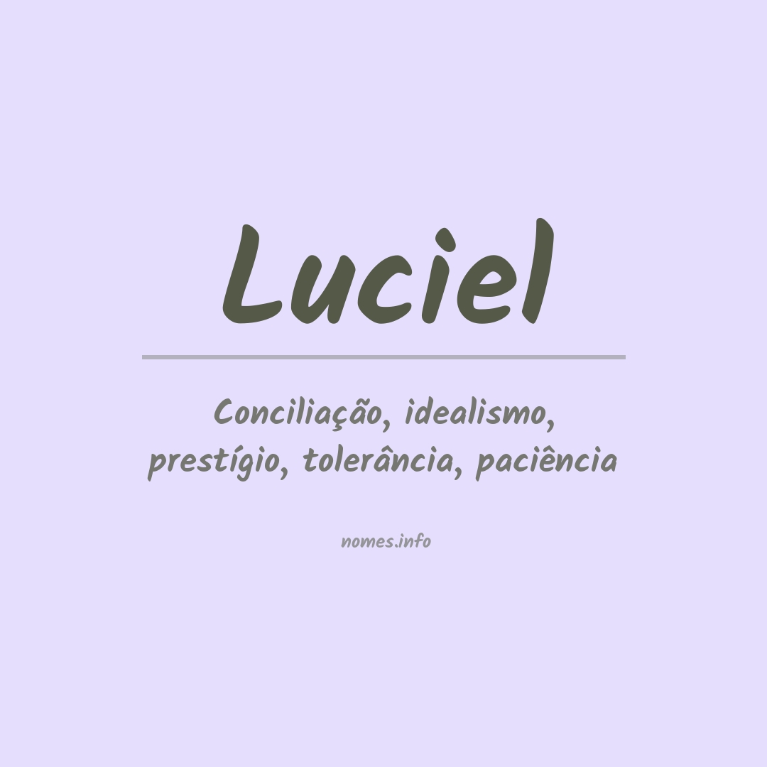 Significado do nome Luciel