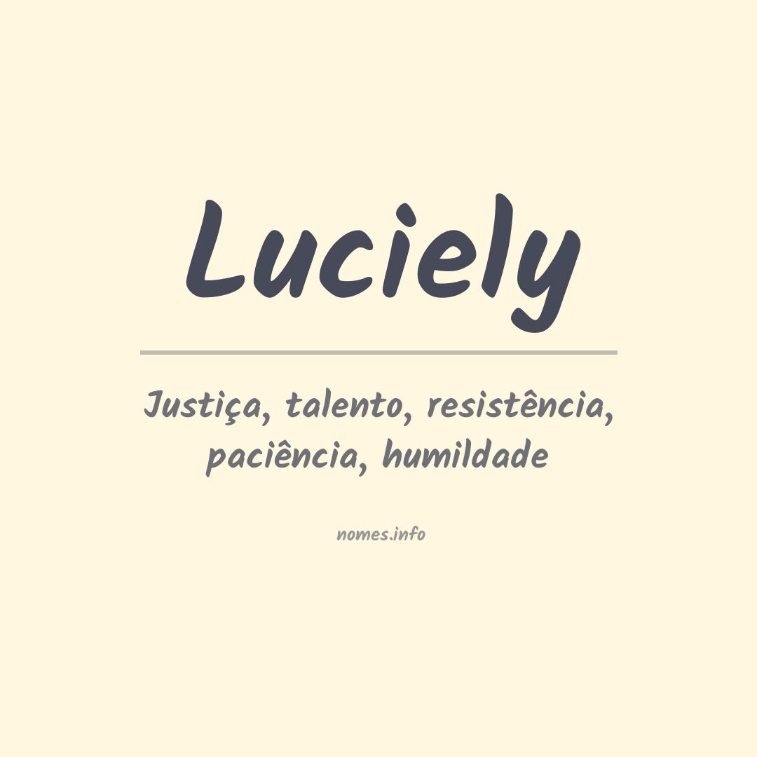 Significado do nome Luciely