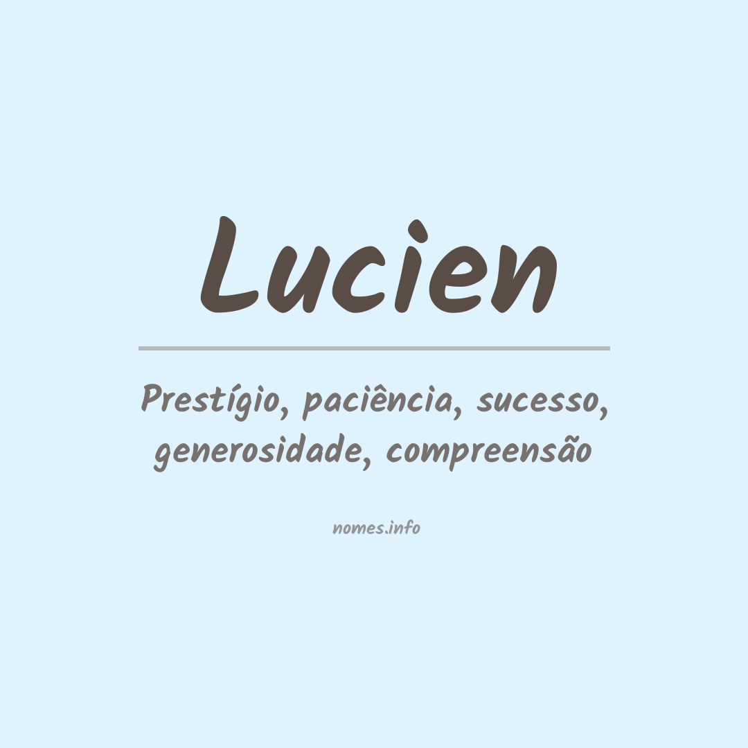 Significado do nome Lucien