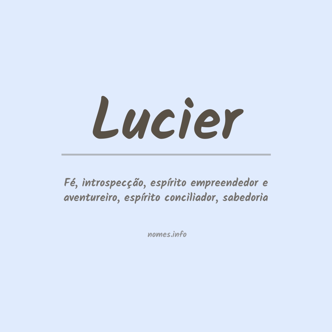 Significado do nome Lucier