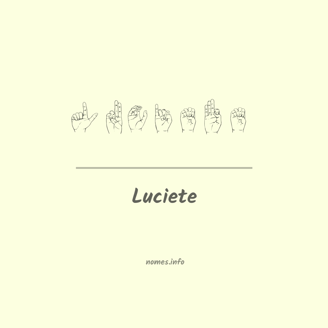 Luciete em Libras
