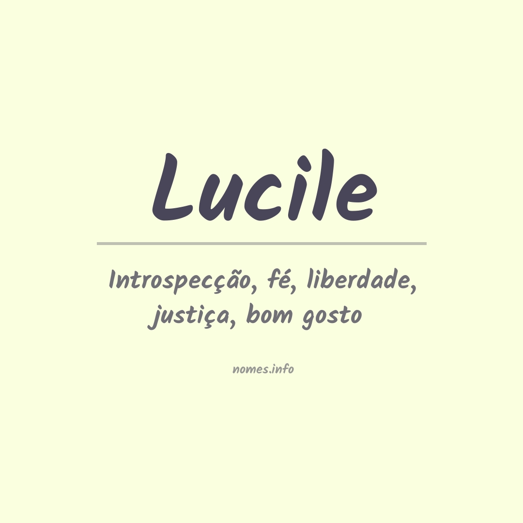 Significado do nome Lucile