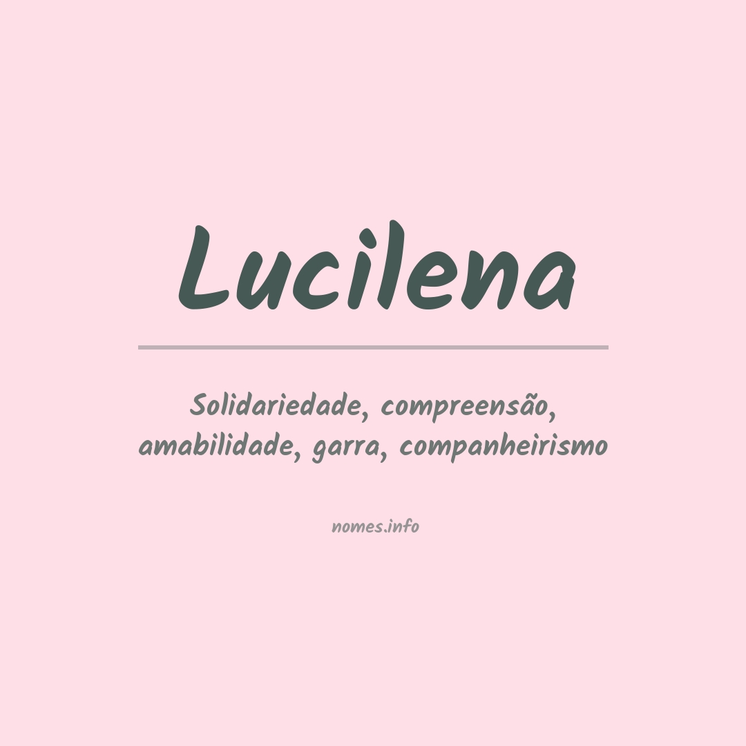 Significado do nome Lucilena
