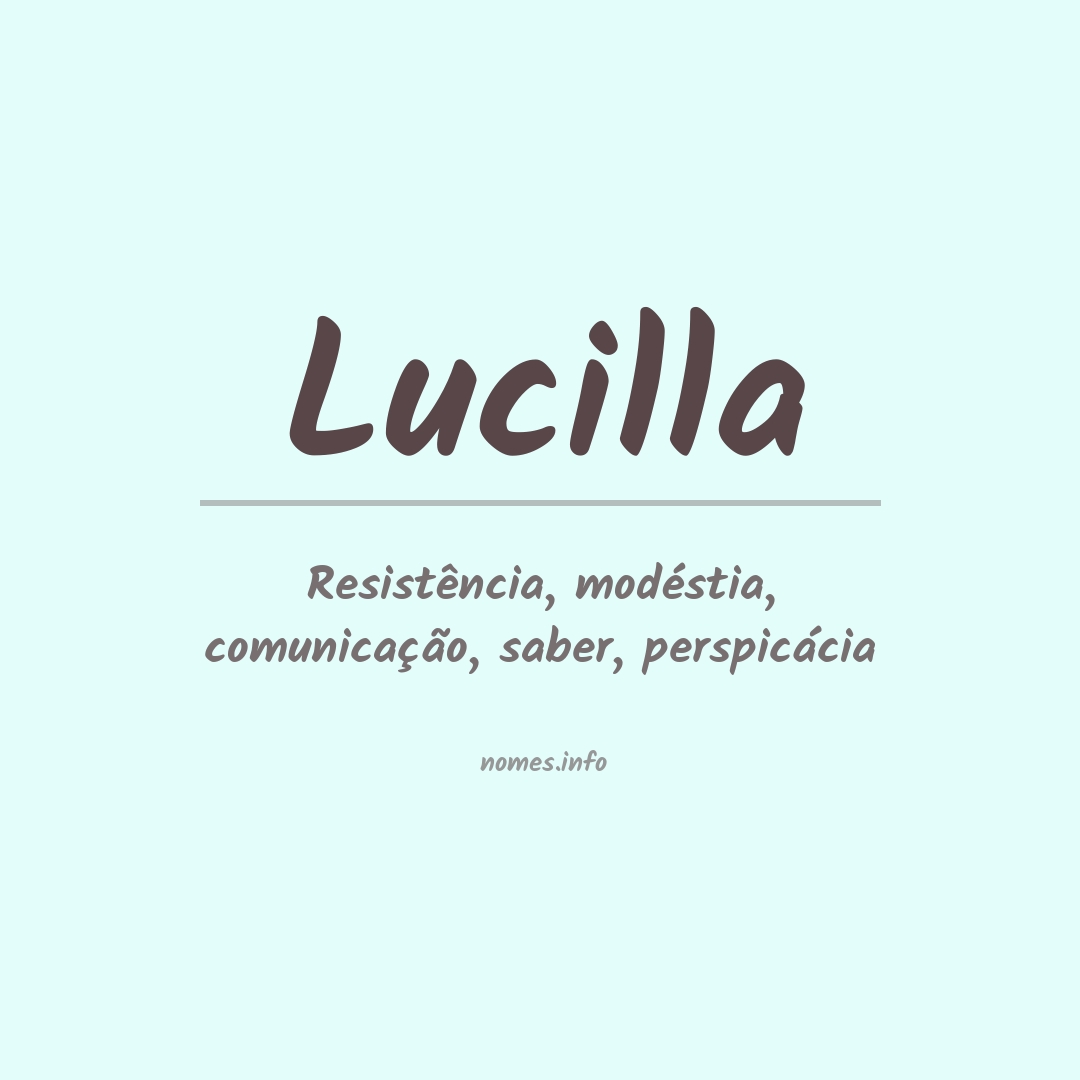 Significado do nome Lucilla