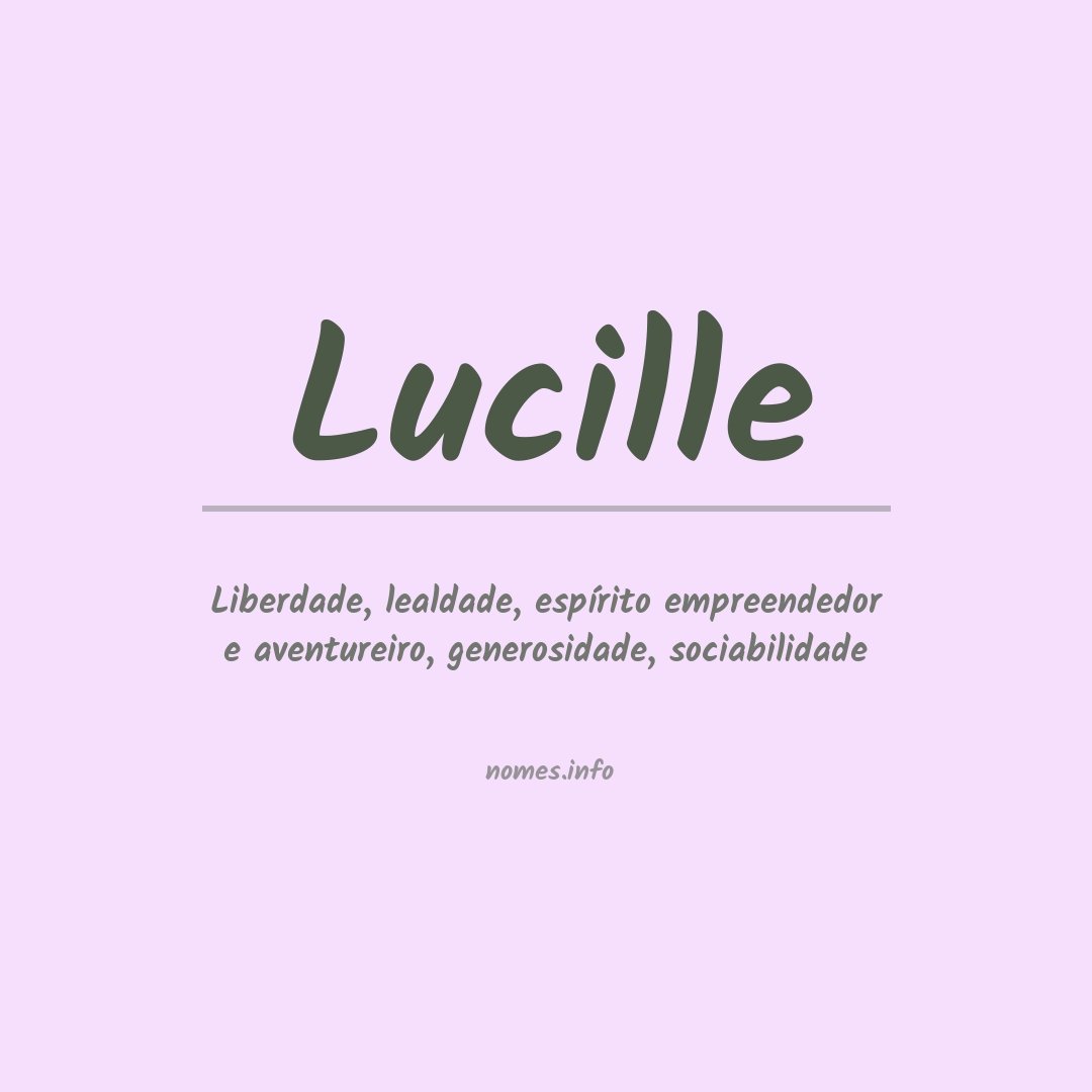 Significado do nome Lucille