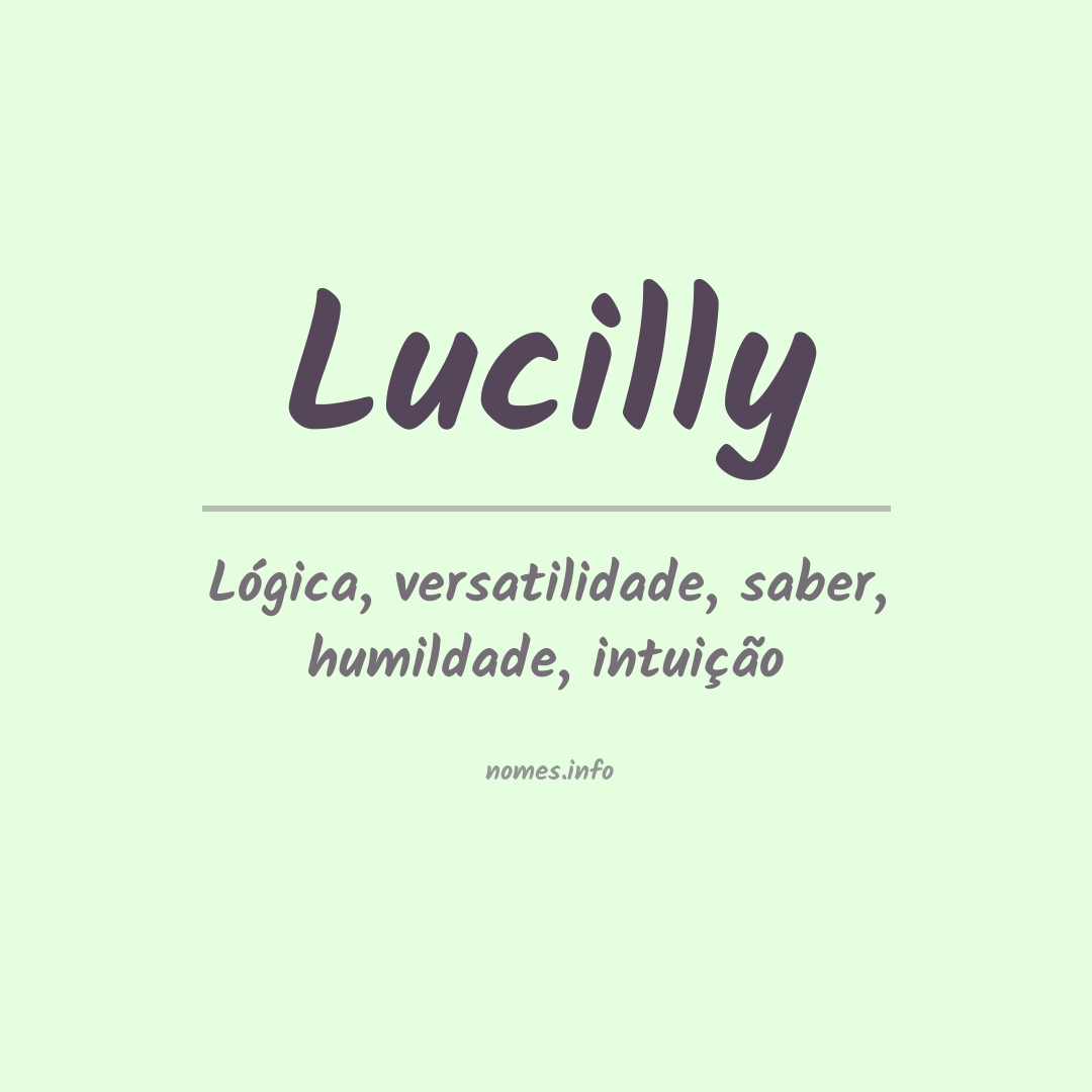 Significado do nome Lucilly
