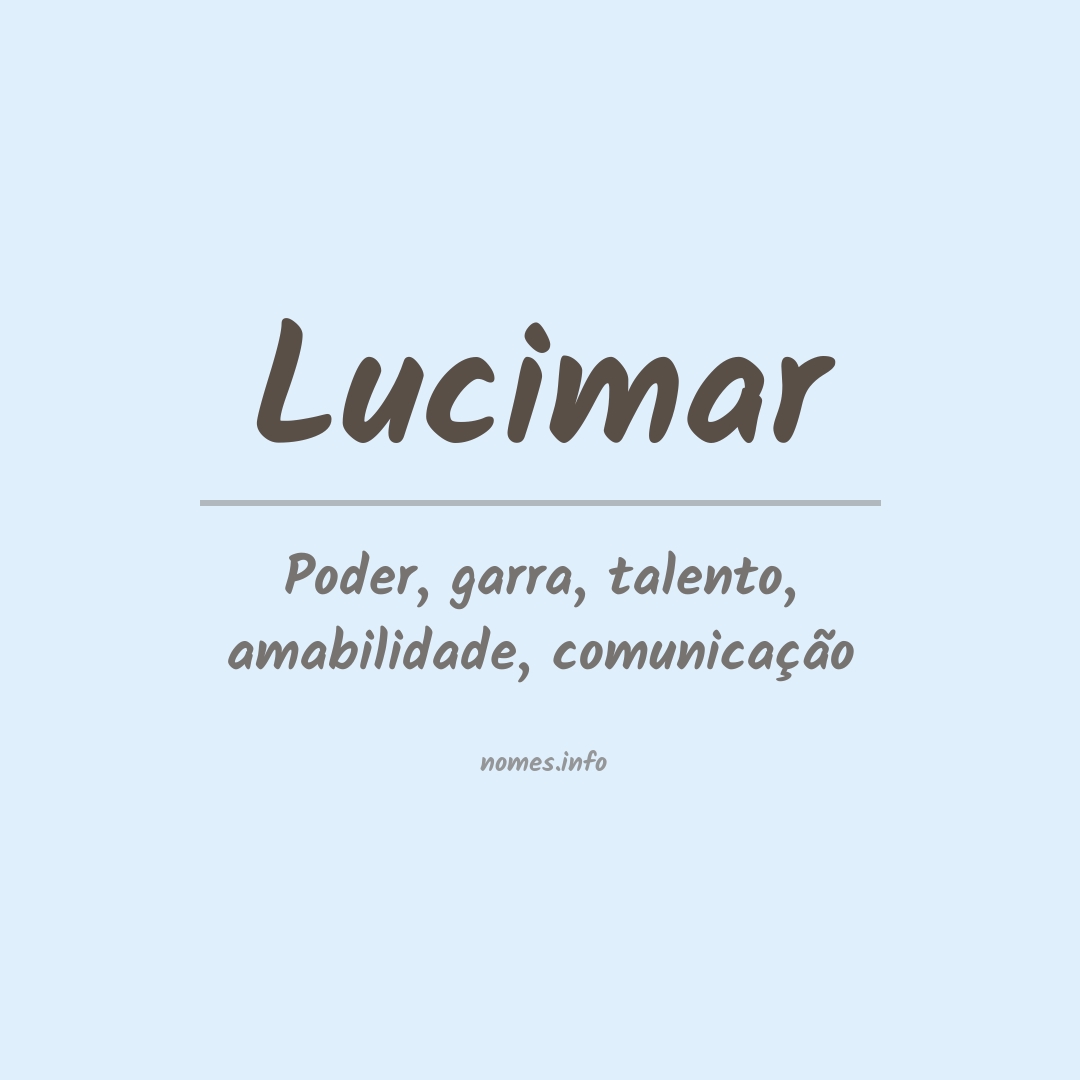 Significado do nome Lucimar