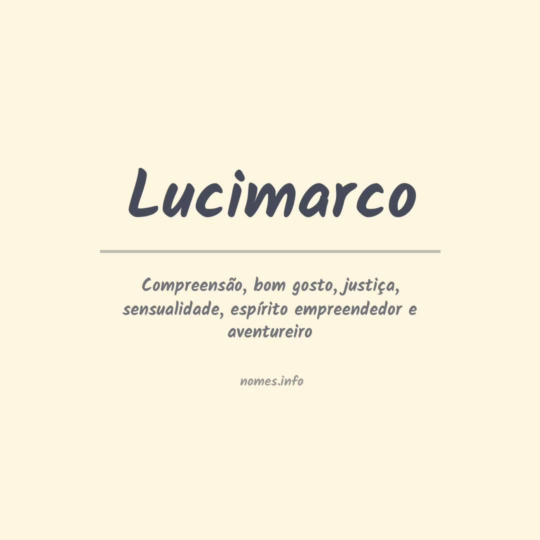 Significado do nome Lucimarco