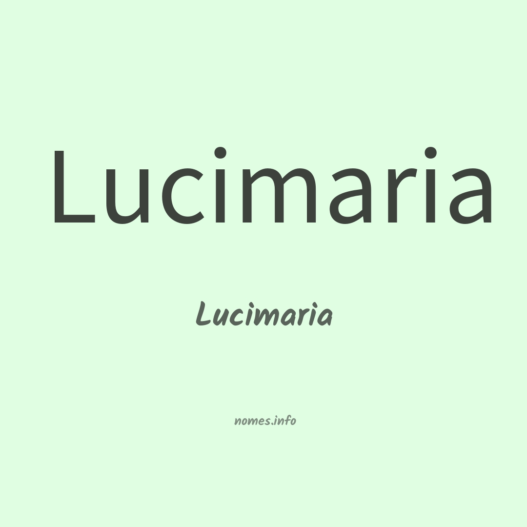 Lucimaria em chinês