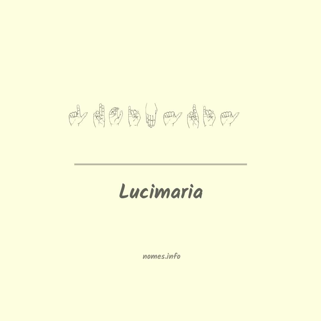 Lucimaria em Libras
