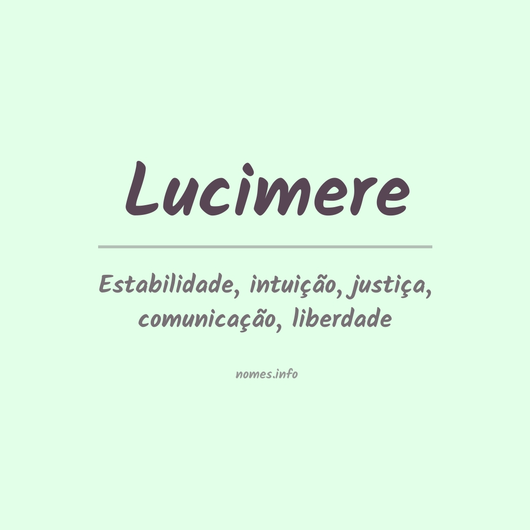 Significado do nome Lucimere