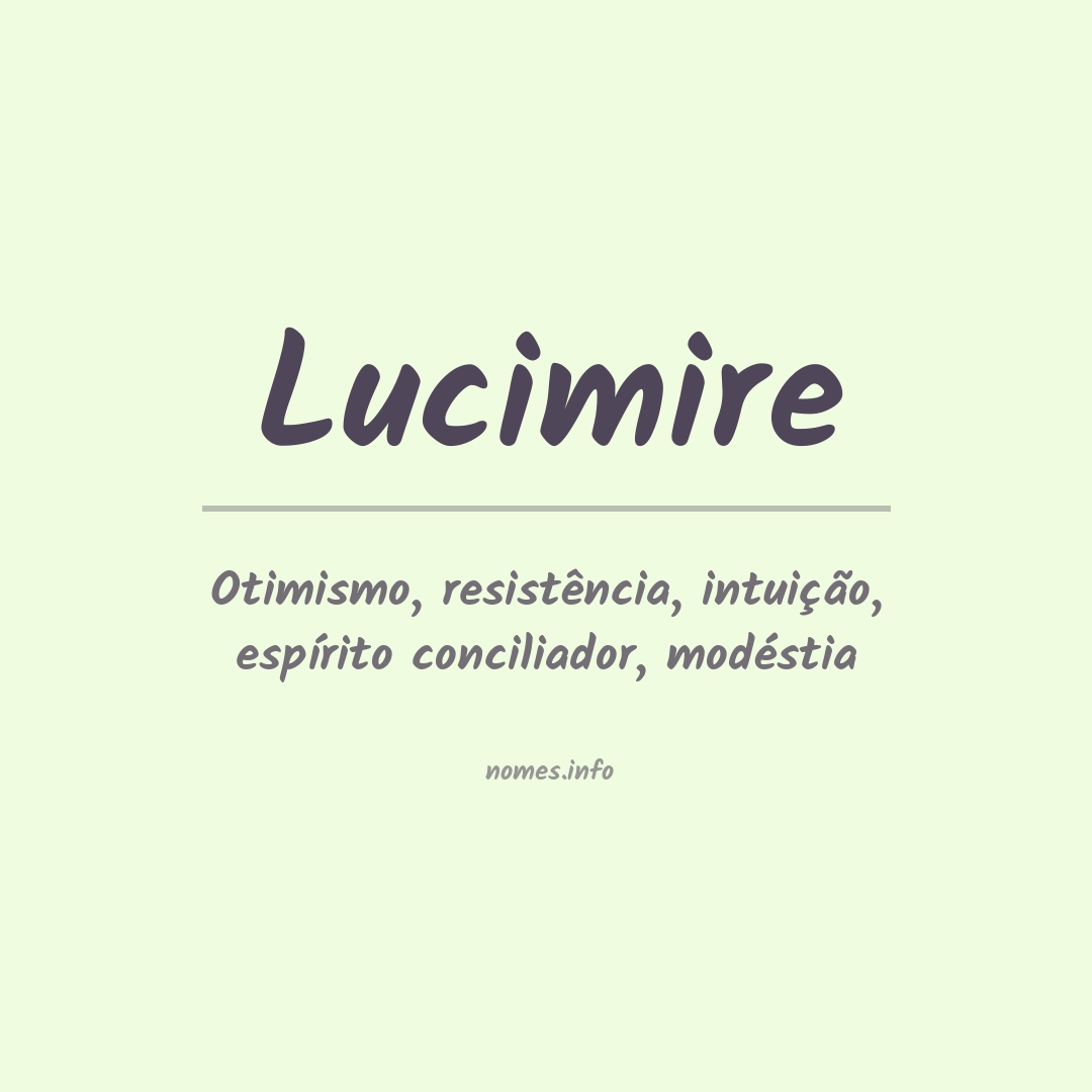 Significado do nome Lucimire
