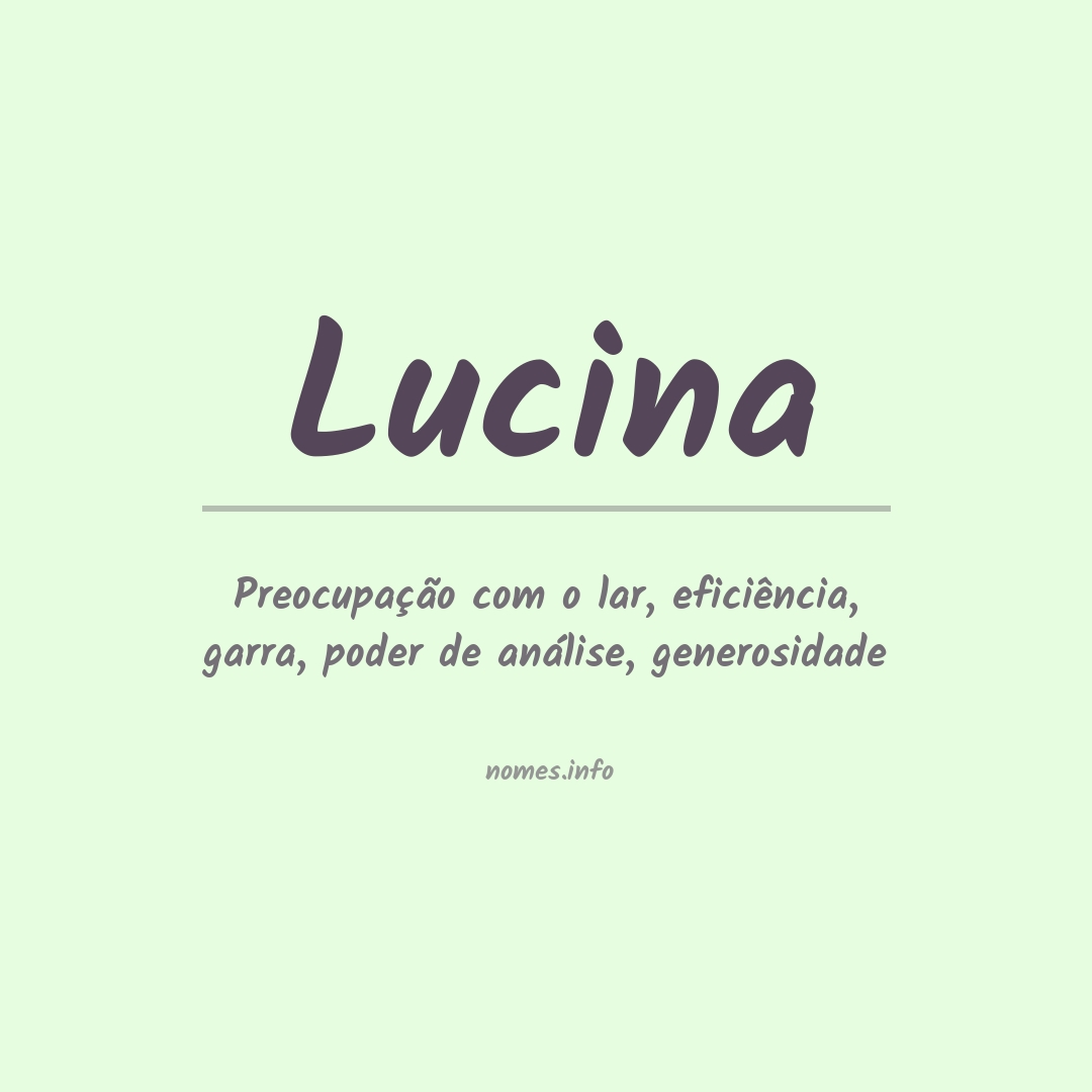 Significado do nome Lucina