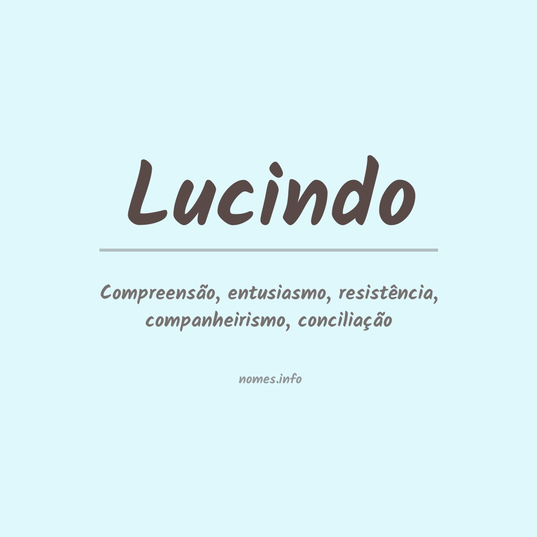Significado do nome Lucindo