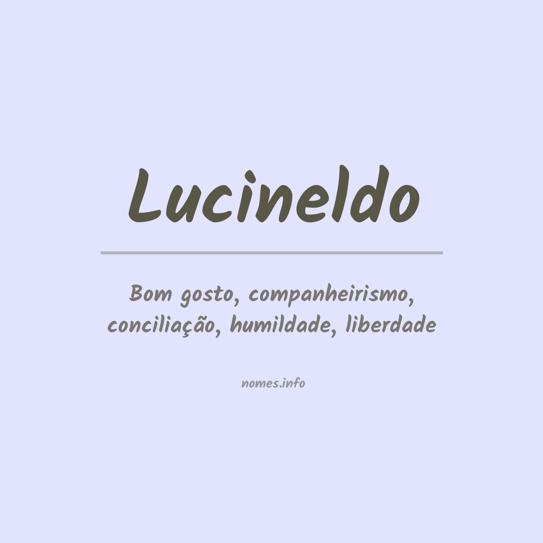 Significado do nome Lucineldo