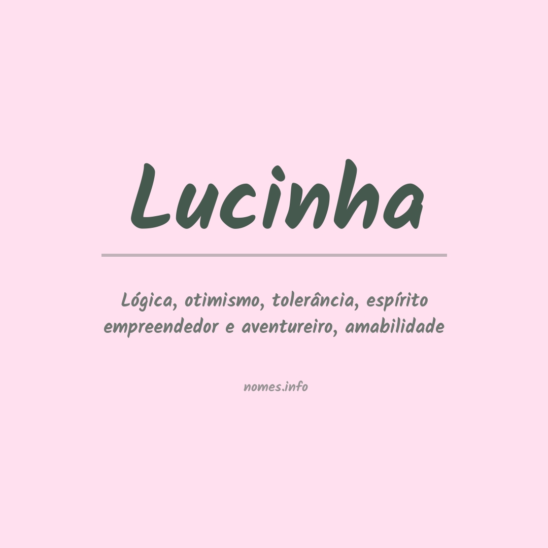 Significado do nome Lucinha