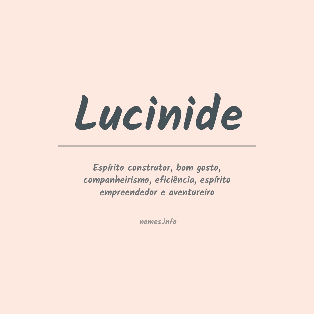 Significado do nome Lucinide