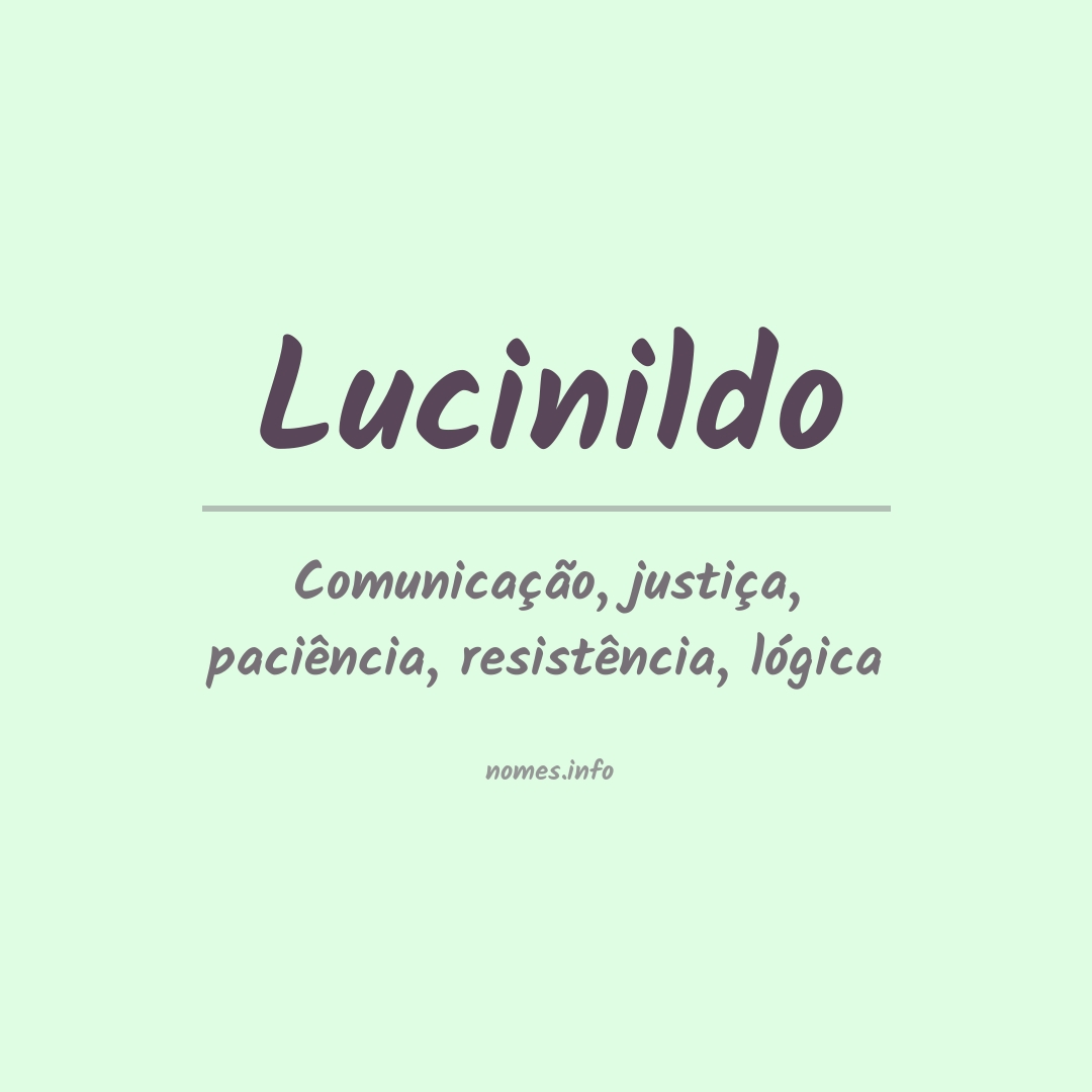 Significado do nome Lucinildo