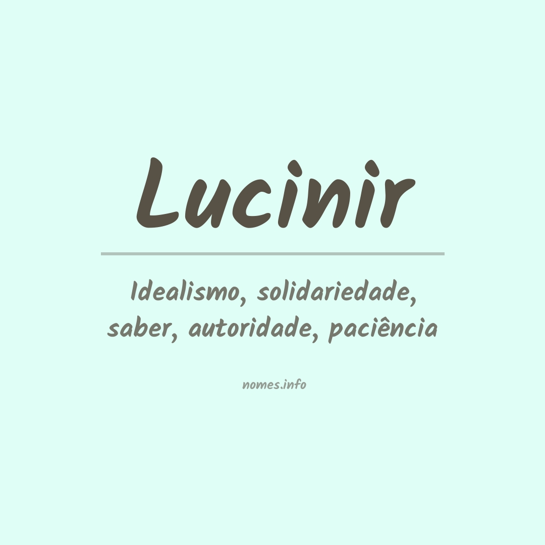 Significado do nome Lucinir