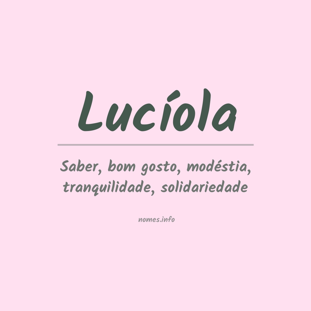 Significado do nome Lucíola