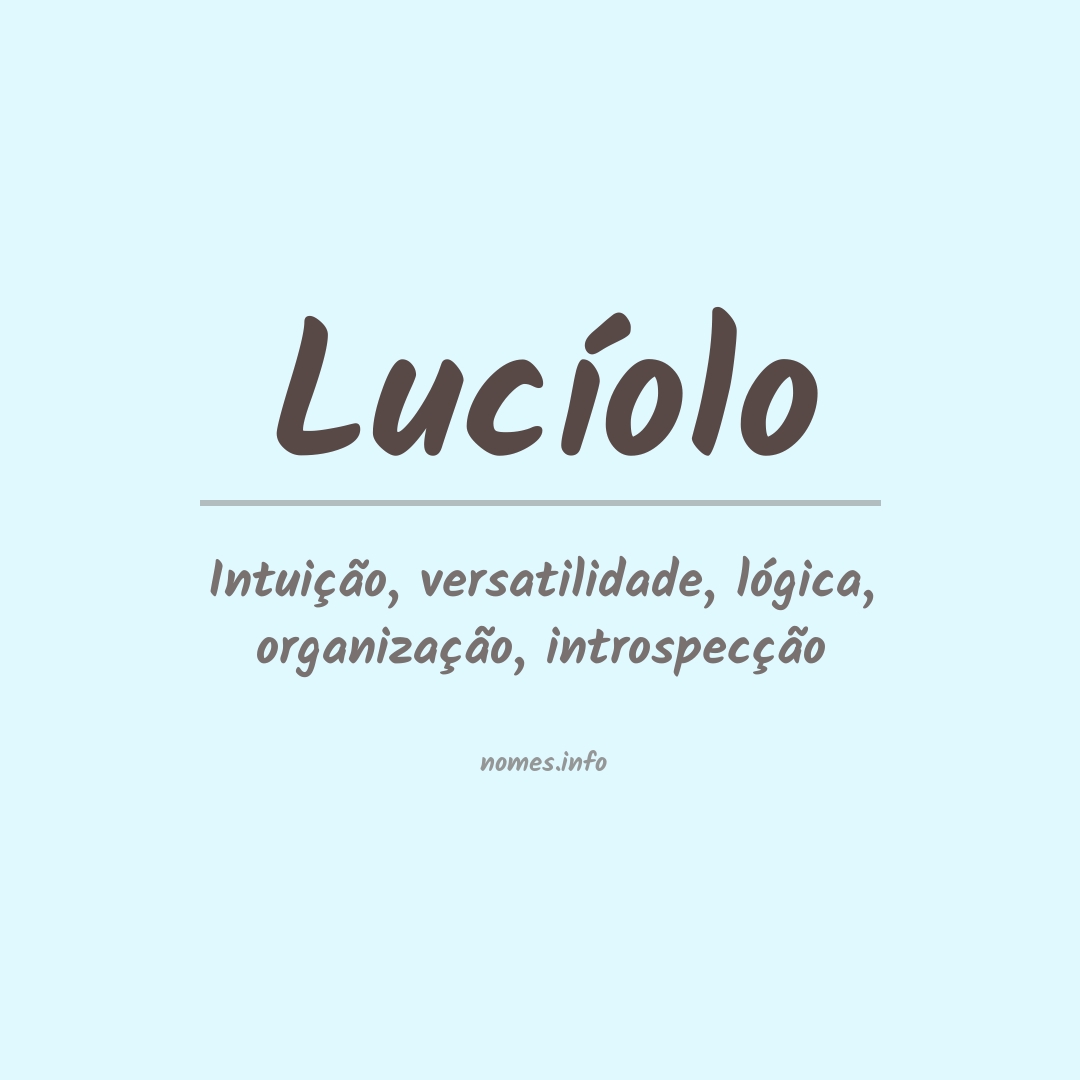 Significado do nome Lucíolo