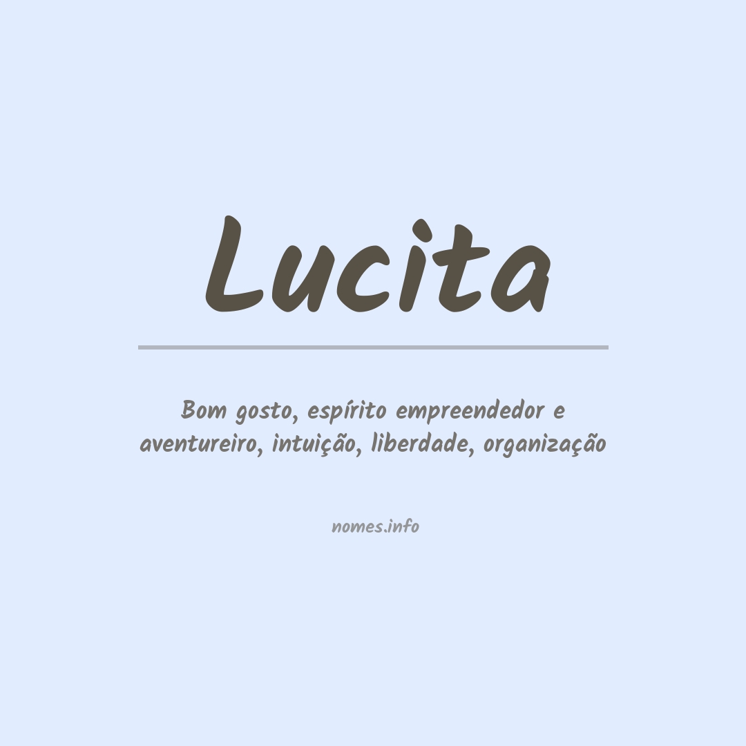 Significado do nome Lucita