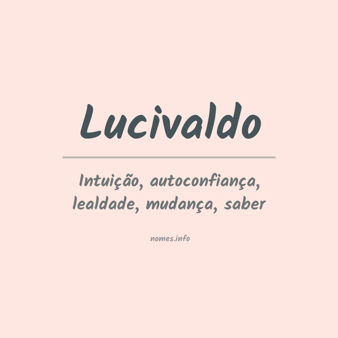 Significado do nome Lucivaldo