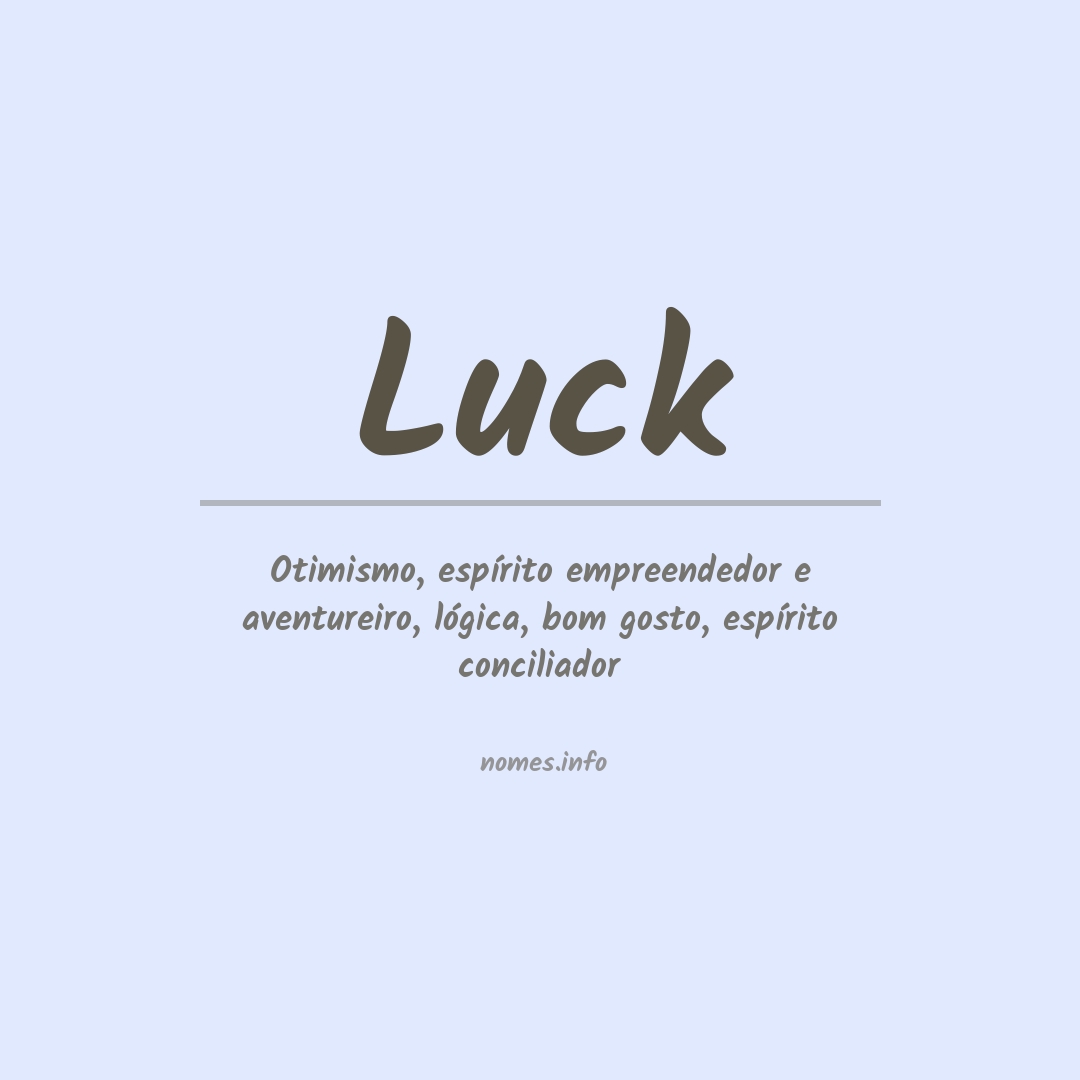 Significado do nome Luck