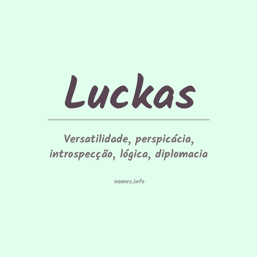 Significado do nome Luckas