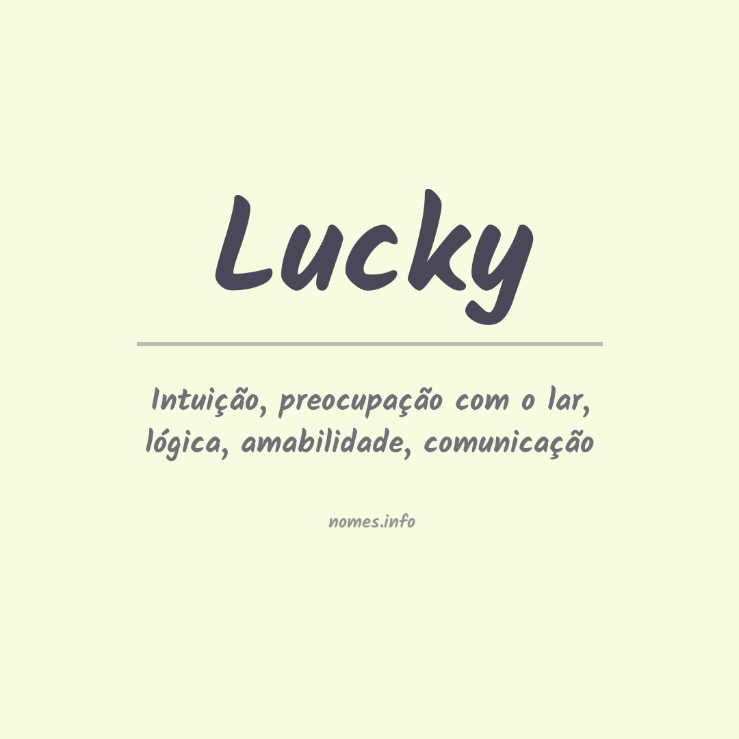 Significado do nome Lucky