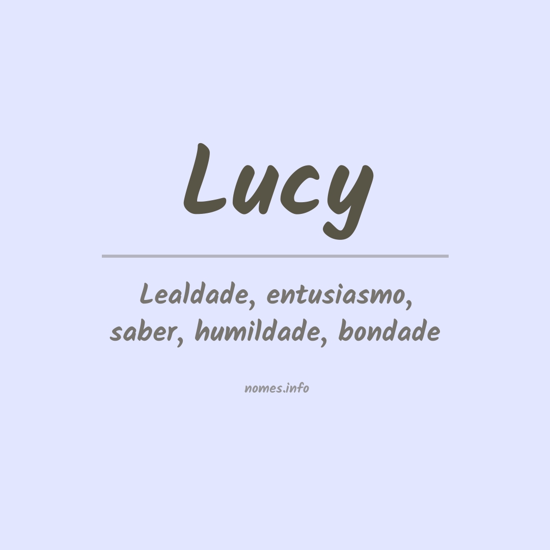 Significado do nome Lucy