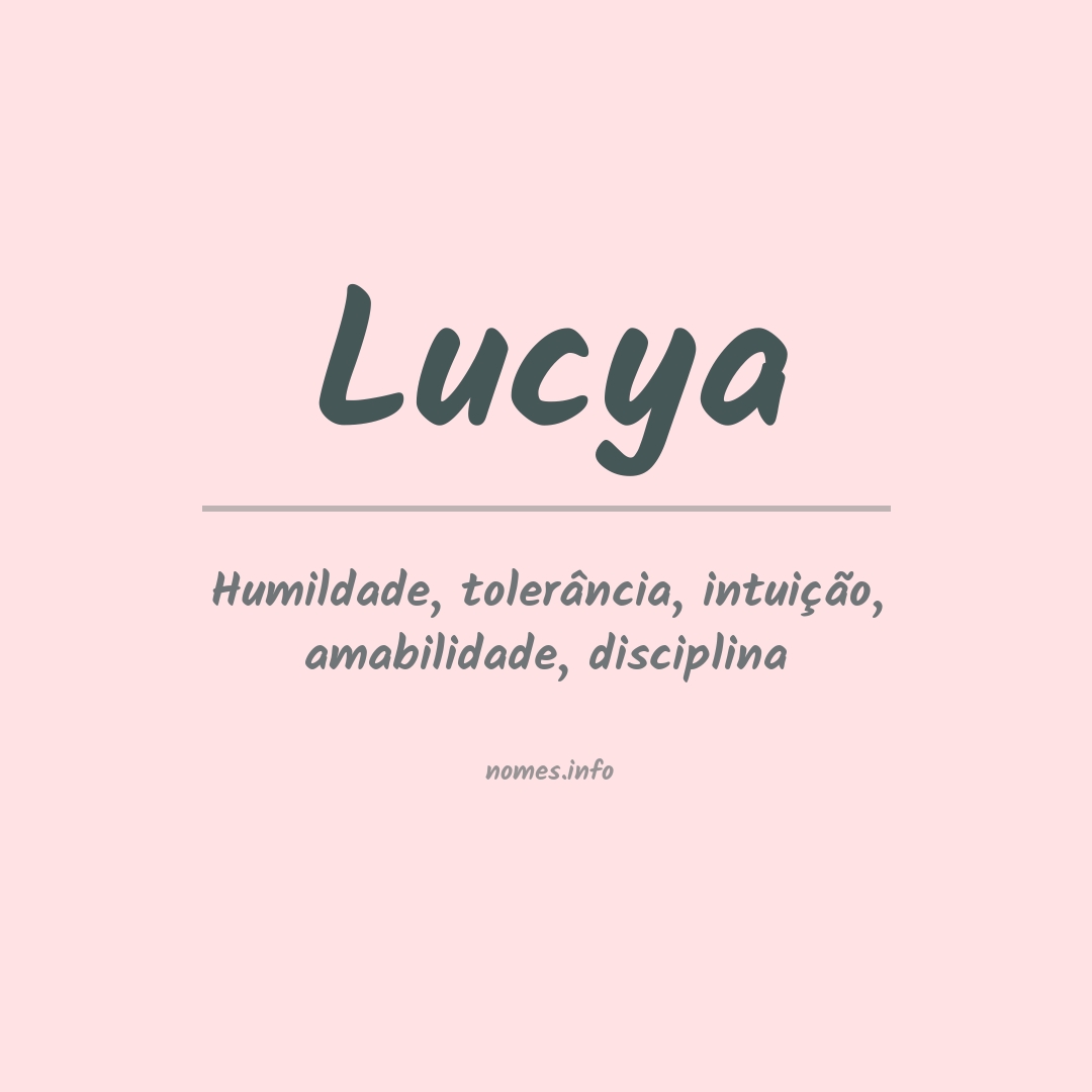 Significado do nome Lucya