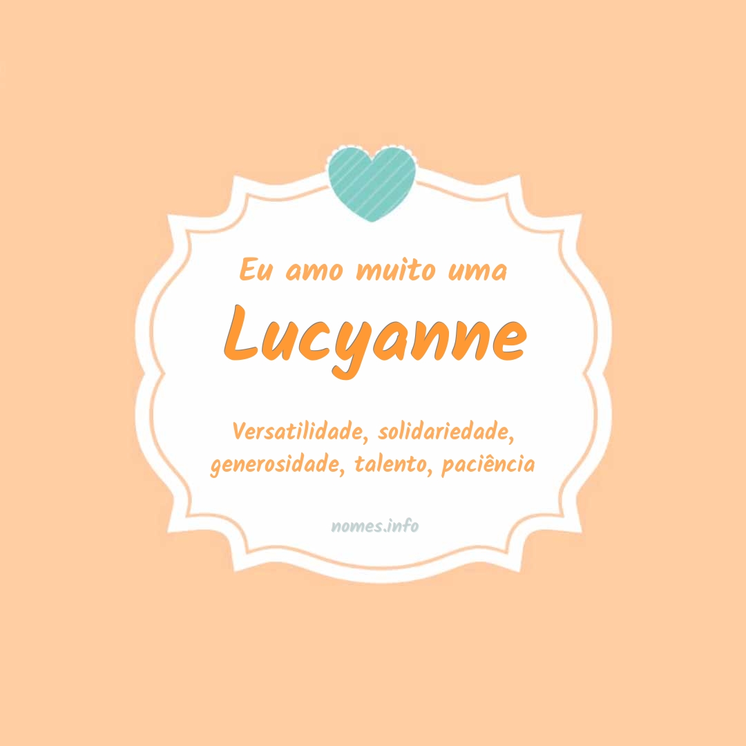 Eu amo muito Lucyanne