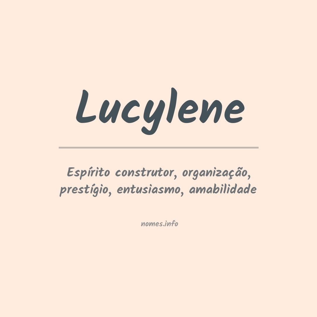 Significado do nome Lucylene