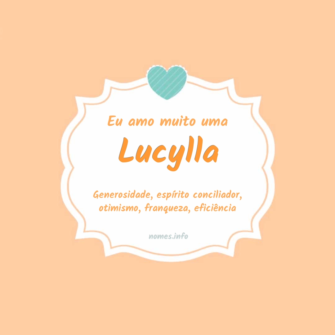 Eu amo muito Lucylla