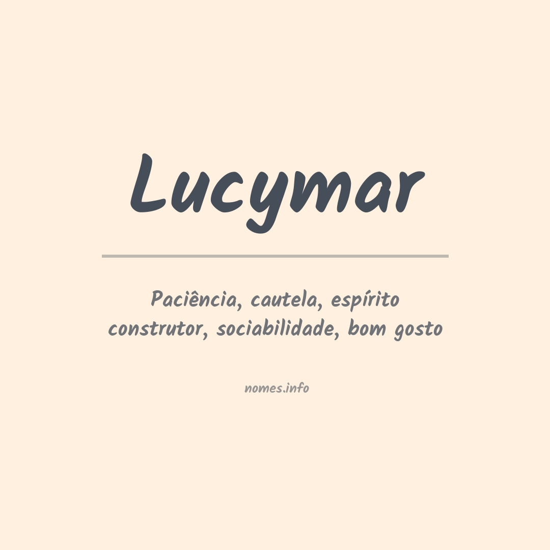 Significado do nome Lucymar