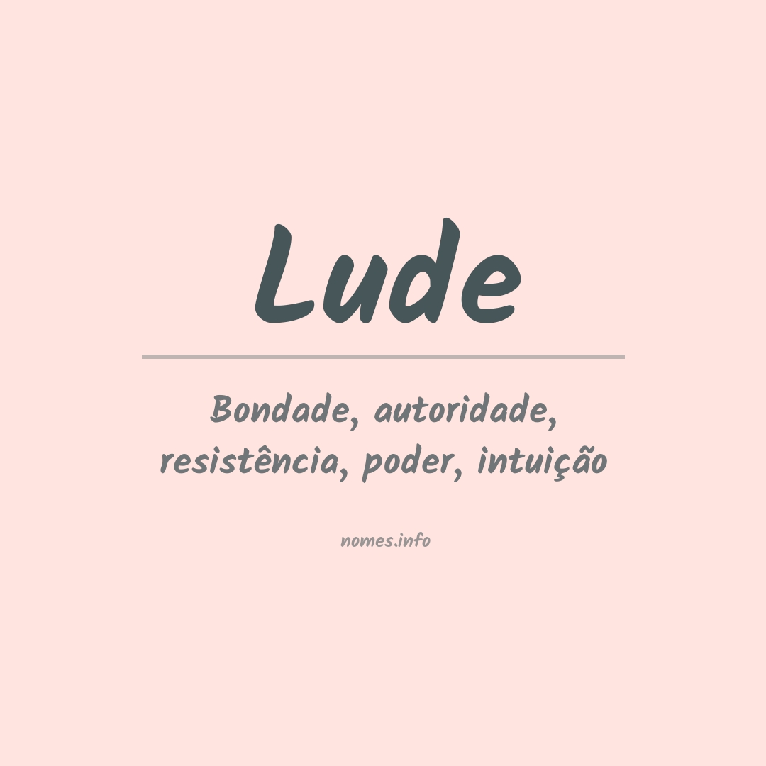 Significado do nome Lude